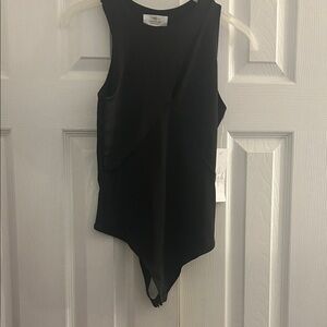 Black Sleeveless Bodysuit